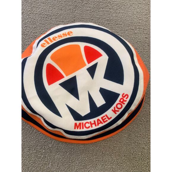 MICHAEL KORS Women‎ One Size Orange Navy Logo Bucket Hat - Picture 6 of 10